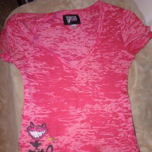 Hot pink Cheshire cat top